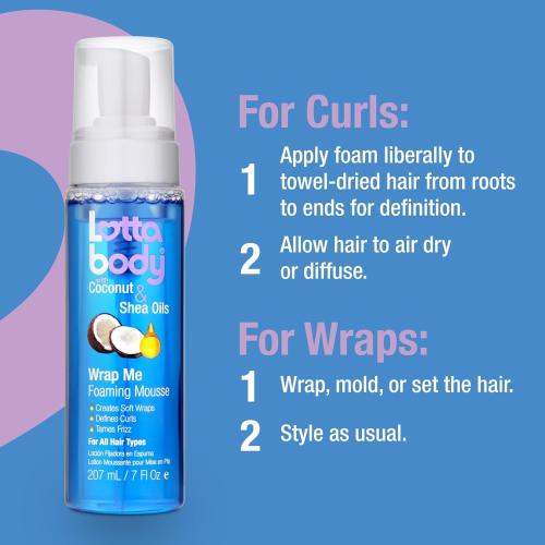 Lottabody Coconut & Shea Oils Wrap Me Foaming Mousse 7oz/207ml