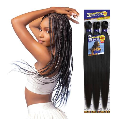 Sensationnel Synthetic Hair Braids X-Pression 3X Ruwa Pre-Stretched Braid 48"