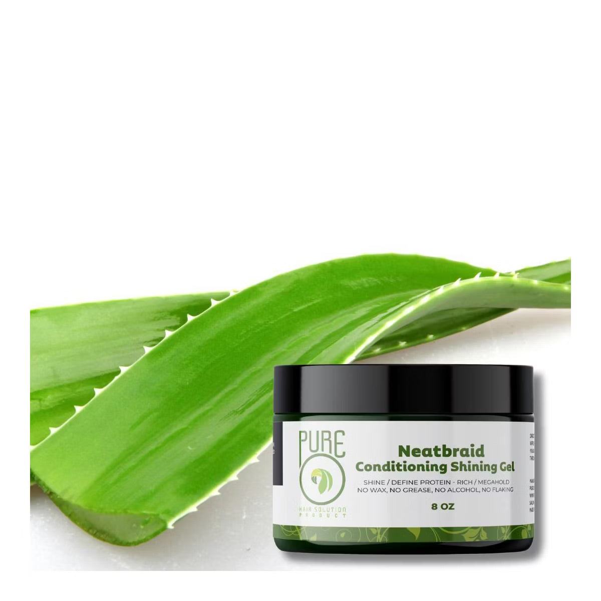 PureO Natural Neatbraid Conditioning Shining Hair Gel - 8oz